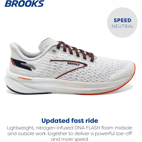 Brooks Mens Hyperion Neutral Running ShoeOyster MushroomBlack Iris
