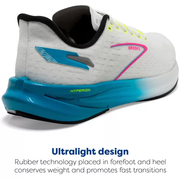 Brooks Mens Hyperion Neutral Running ShoeWhiteBluePink