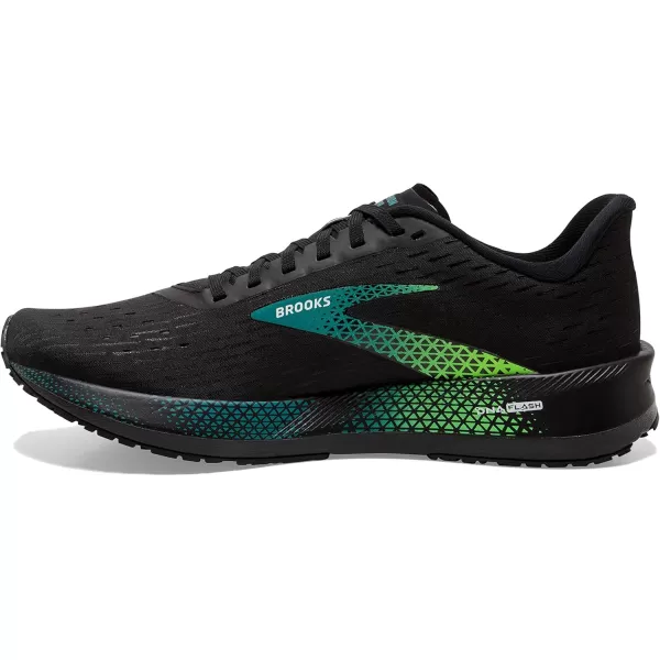Brooks Mens Hyperion Tempo Road Running ShoeBlackKayakingGreen Gecko