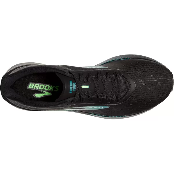 Brooks Mens Hyperion Tempo Road Running ShoeBlackKayakingGreen Gecko