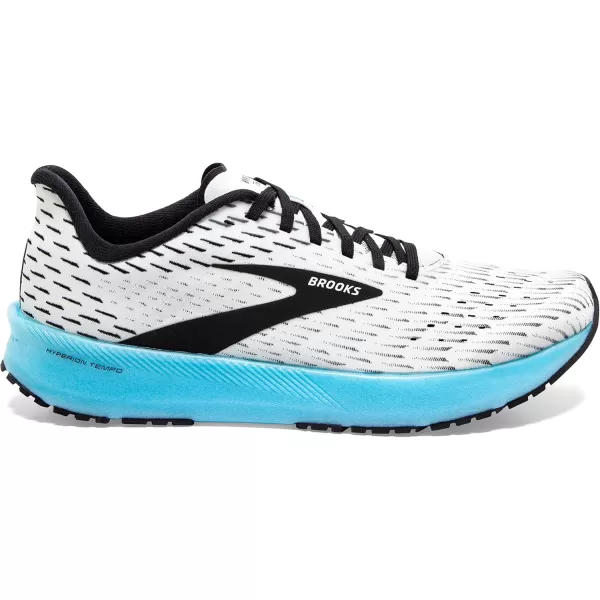 Brooks Mens Hyperion Tempo Road Running ShoeWhiteBlackIced Aqua