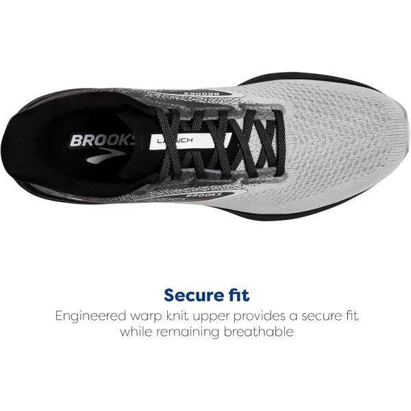 Brooks Mens Launch 10 Neutral Running ShoeBlackBlackened PearlWhite