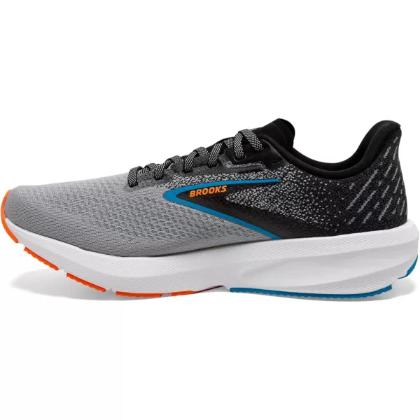 Brooks Mens Launch 10 Neutral Running ShoeBlackGreyOrange Clown Fish