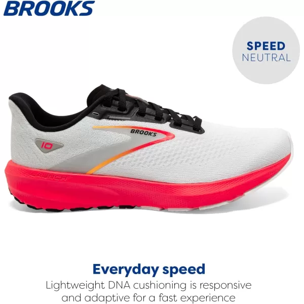 Brooks Mens Launch 10 Neutral Running ShoeBlue Black Fiery Coral