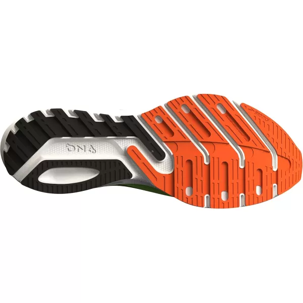 Brooks Mens Launch 10 Neutral Running ShoeGreen GeckoRed OrangeWhite