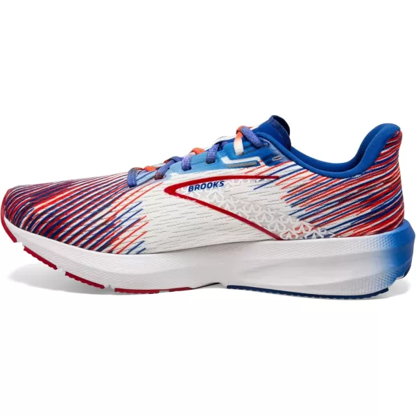 Brooks Mens Launch 10 Neutral Running ShoeWhiteTangoSurf
