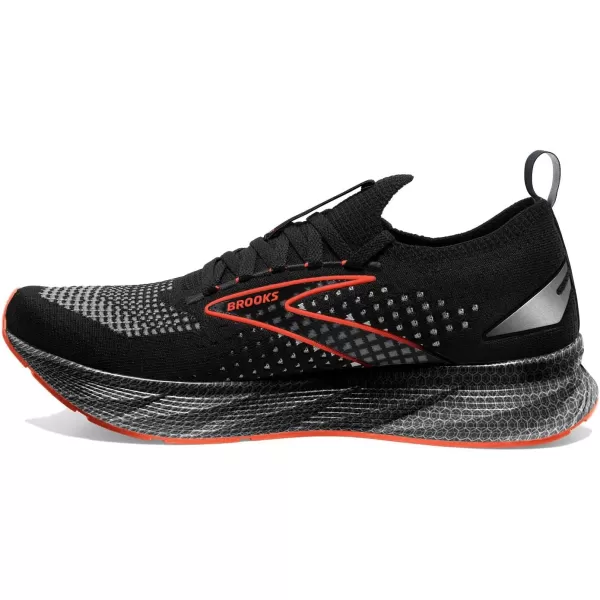 Brooks Mens Levitate Stealthfit 6 Neutral Running ShoeBlackSpicy Orange