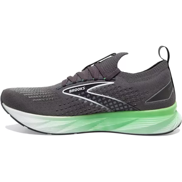 Brooks Mens Levitate Stealthfit 6 Neutral Running ShoeBlackened PearlGreenWhite