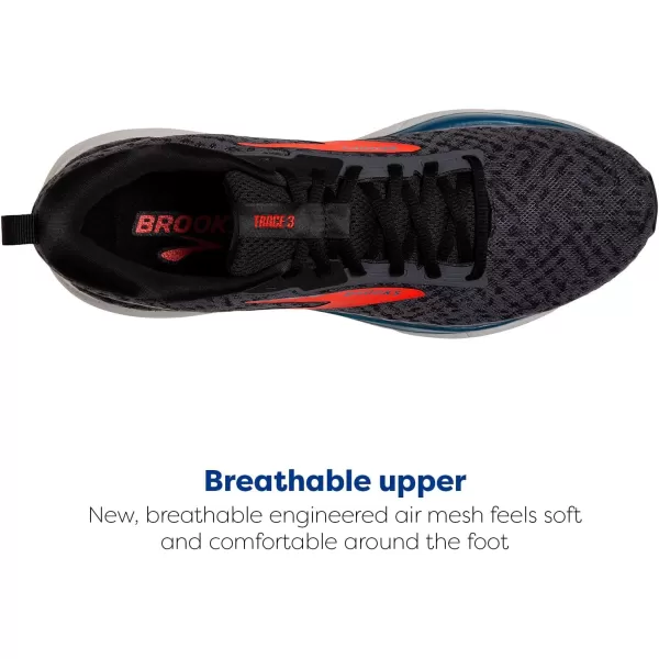 Brooks Mens Trace 3 Neutral Running ShoeBlackened PearlRedBlue