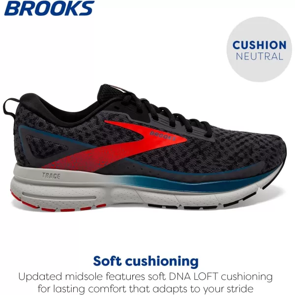 Brooks Mens Trace 3 Neutral Running ShoeBlackened PearlRedBlue