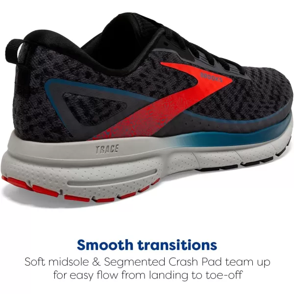 Brooks Mens Trace 3 Neutral Running ShoeBlackened PearlRedBlue