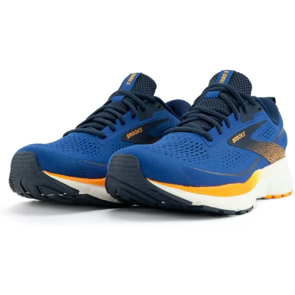 Brooks Mens Trace 3 Neutral Running ShoeBlue Peacoat Orange