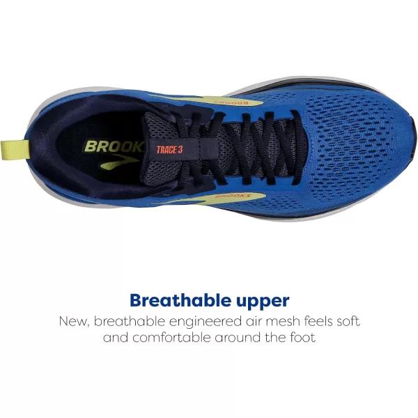 Brooks Mens Trace 3 Neutral Running ShoeBluePeacoatYellow