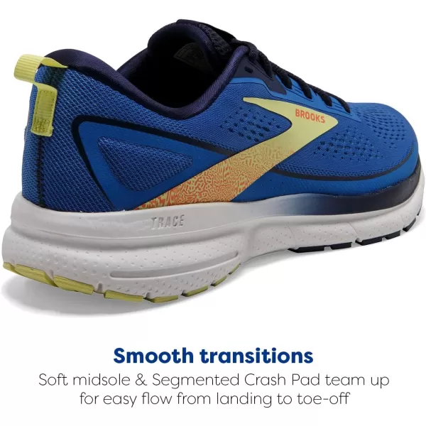 Brooks Mens Trace 3 Neutral Running ShoeBluePeacoatYellow