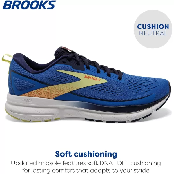 Brooks Mens Trace 3 Neutral Running ShoeBluePeacoatYellow