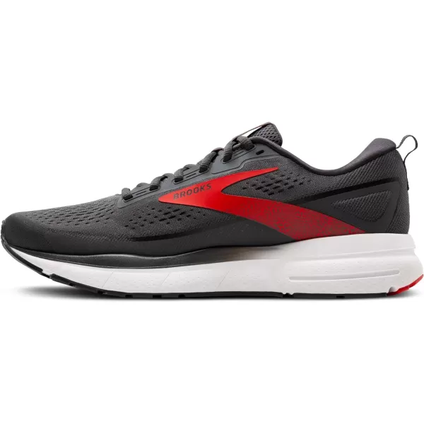 Brooks Mens Trace 3 Neutral Running ShoeEbonyFiery RedWhite