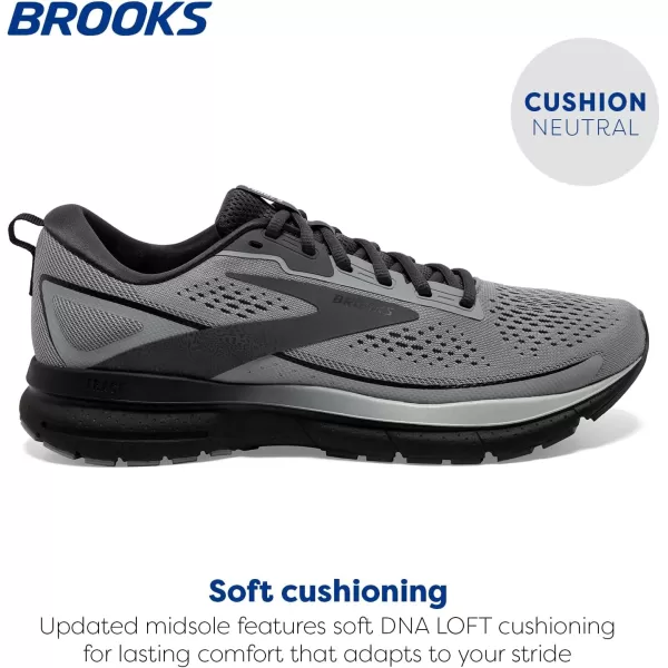 Brooks Mens Trace 3 Neutral Running ShoeGreyBlackEbony