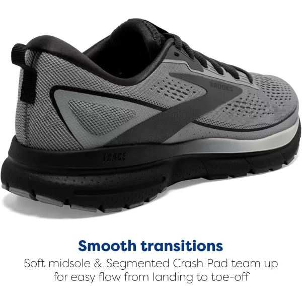 Brooks Mens Trace 3 Neutral Running ShoeGreyBlackEbony