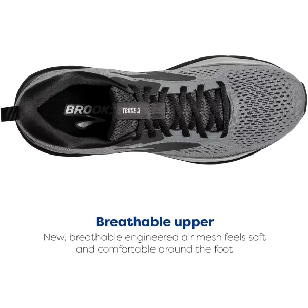 Brooks Mens Trace 3 Neutral Running ShoeGreyBlackEbony