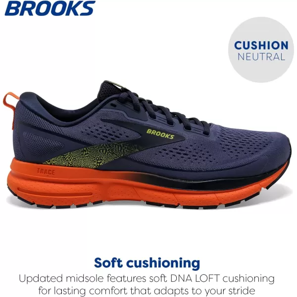 Brooks Mens Trace 3 Neutral Running ShoeIrisRed OrangeSulphur