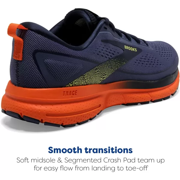 Brooks Mens Trace 3 Neutral Running ShoeIrisRed OrangeSulphur