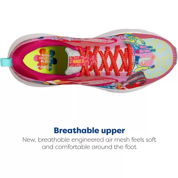 Brooks Mens Trace 3 Neutral Running ShoePinkBlueYellow
