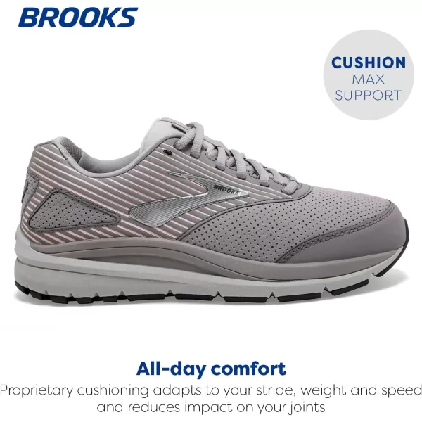 Brooks Womens Addiction Walker Suede Walking ShoeAlloyOysterPeach