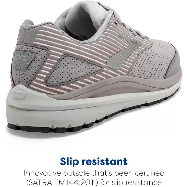 Brooks Womens Addiction Walker Suede Walking ShoeAlloyOysterPeach
