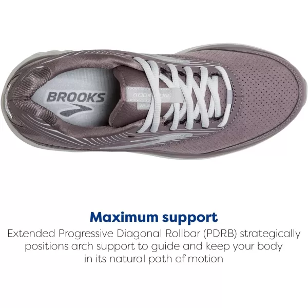 Brooks Womens Addiction Walker Suede Walking ShoeSharkAlloyOyster