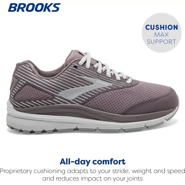 Brooks Womens Addiction Walker Suede Walking ShoeSharkAlloyOyster