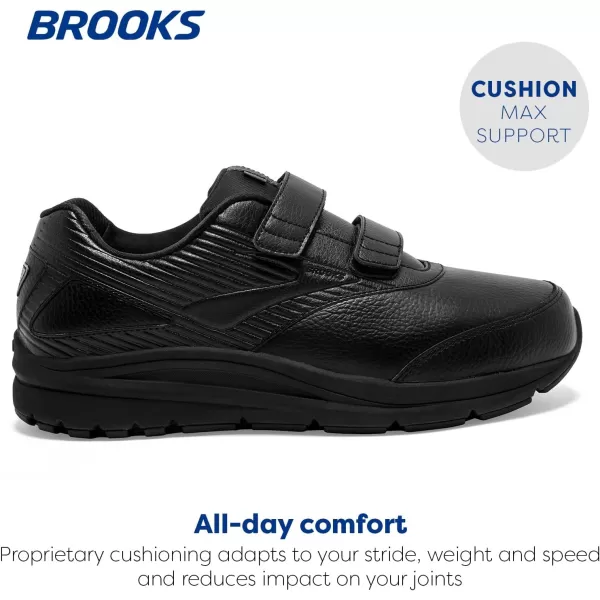 Brooks Womens Addiction Walker VStrap 2 Walking ShoeBlackBlack