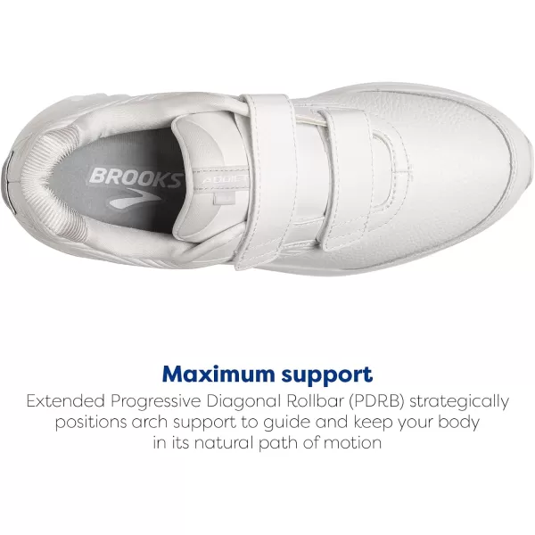 Brooks Womens Addiction Walker VStrap 2 Walking ShoeWhiteWhite