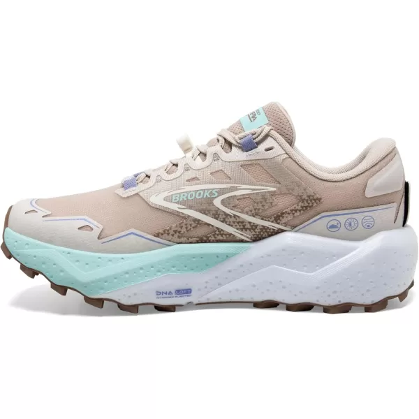 Brooks Womens Caldera 7 Trail Running ShoeChateau GreyWhite Sand