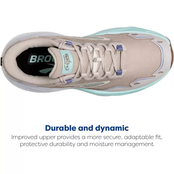 Brooks Womens Caldera 7 Trail Running ShoeChateau GreyWhite Sand