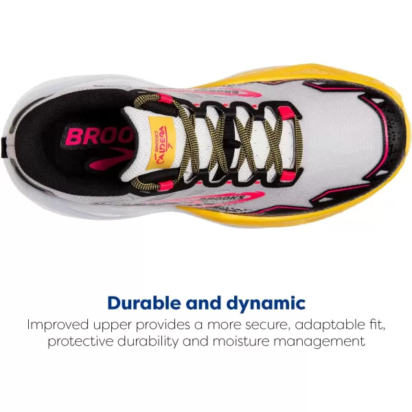 Brooks Womens Caldera 7 Trail Running ShoeLunar RockLemon ChromeBlack