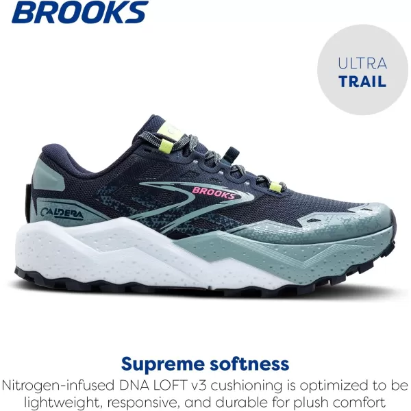Brooks Womens Caldera 7 Trail Running ShoePeacoatCitadelSunny Lime