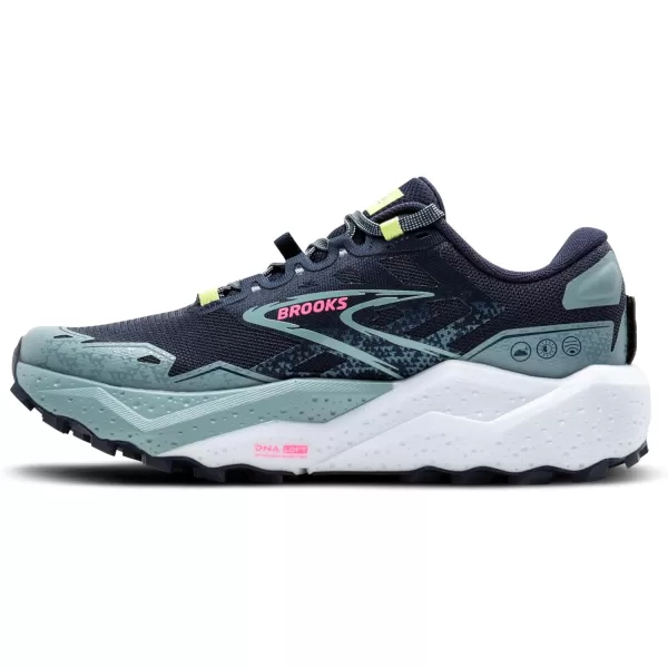 Brooks Womens Caldera 7 Trail Running ShoePeacoatCitadelSunny Lime