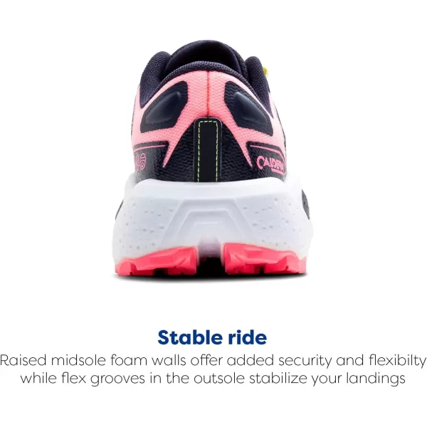 Brooks Womens Caldera 7 Trail Running ShoePinkPeacoatSunny Lime