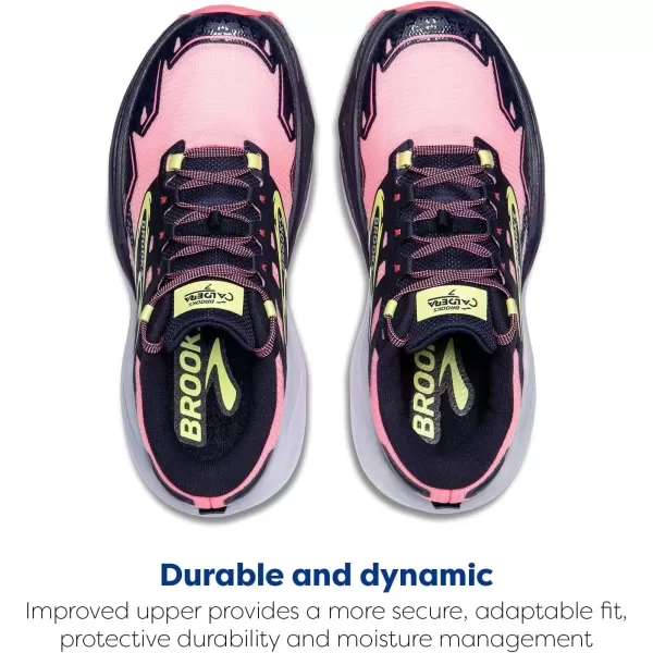 Brooks Womens Caldera 7 Trail Running ShoePinkPeacoatSunny Lime