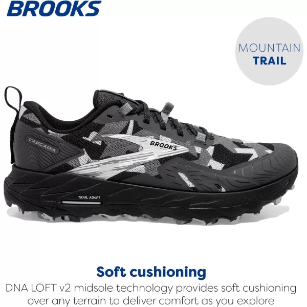 Brooks Womens Cascadia 17 Trail Running ShoeBlackEbonyOyster
