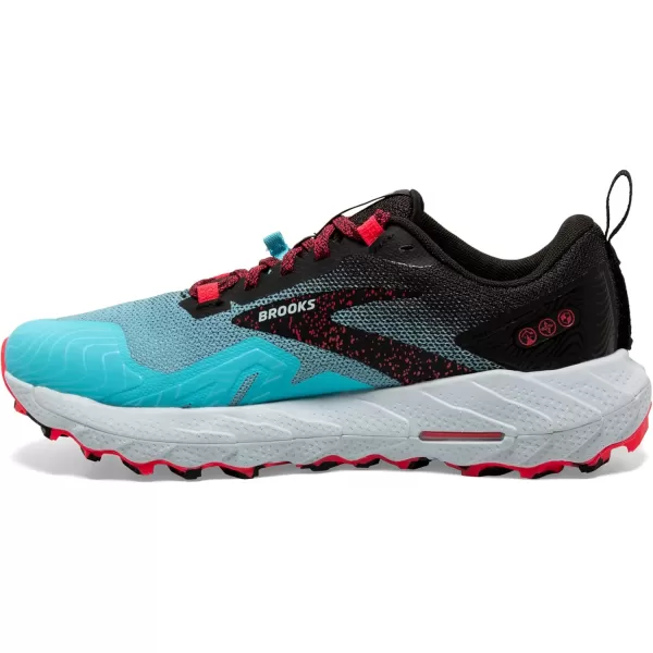 Brooks Womens Cascadia 17 Trail Running ShoeBluefishBlackDiva Pink