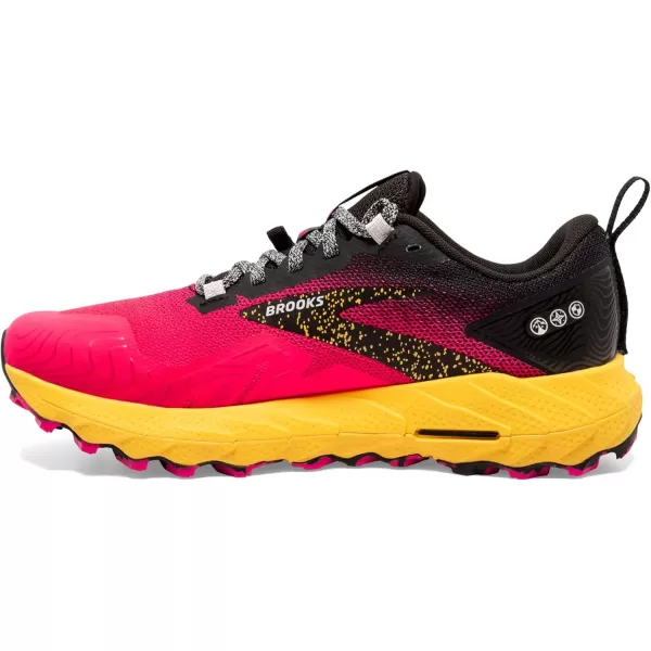 Brooks Womens Cascadia 17 Trail Running ShoeDiva PinkBlackLemon Chrome
