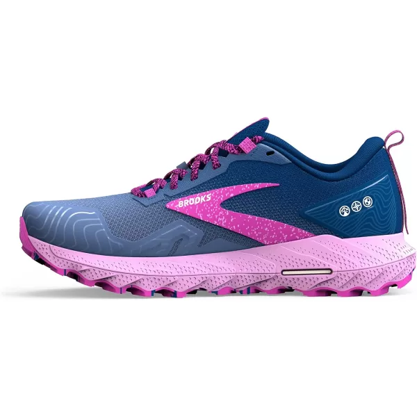 Brooks Womens Cascadia 17 Trail Running ShoeNavyPurpleViolet