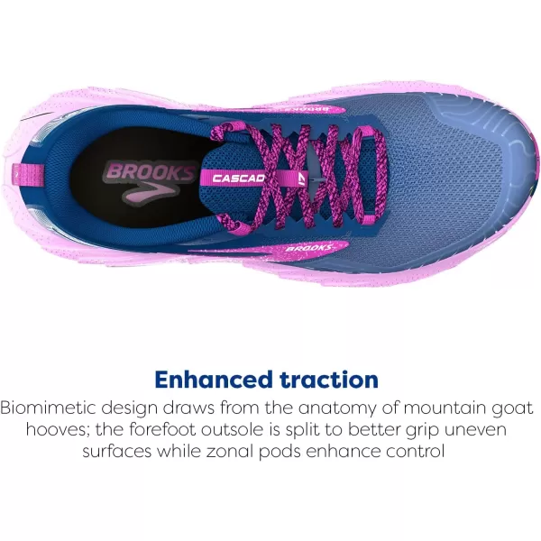 Brooks Womens Cascadia 17 Trail Running ShoeNavyPurpleViolet