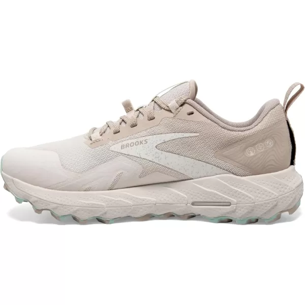 Brooks Womens Cascadia 17 Trail Running ShoeWhite SandChateau Grey