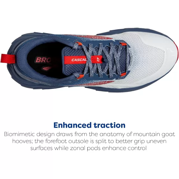 Brooks Womens Cascadia 17 Trail Running ShoeWhiteNavyBittersweet
