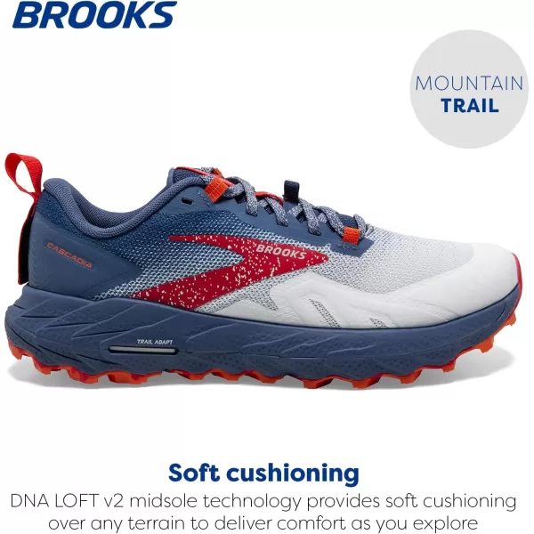 Brooks Womens Cascadia 17 Trail Running ShoeWhiteNavyBittersweet