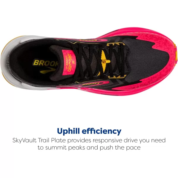 Brooks Womens Catamount 3 Trail Running ShoeBlackDiva PinkLemon Chrome