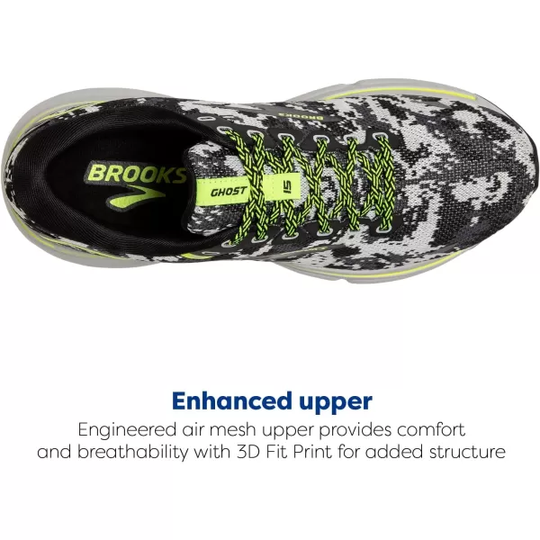 Brooks Womens Ghost 15 Neutral Running ShoeBlackEbonyNightlife