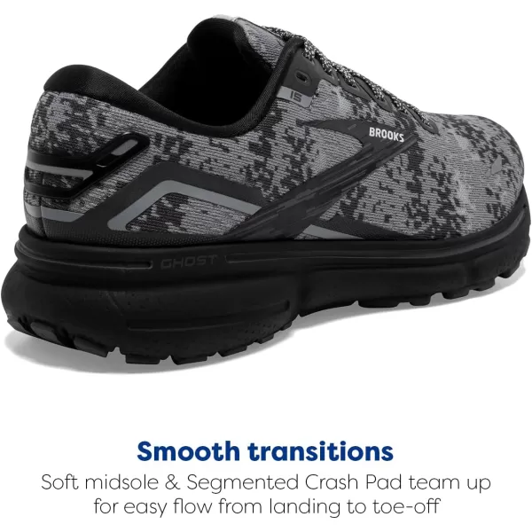 Brooks Womens Ghost 15 Neutral Running ShoeBlackOysterPrimer